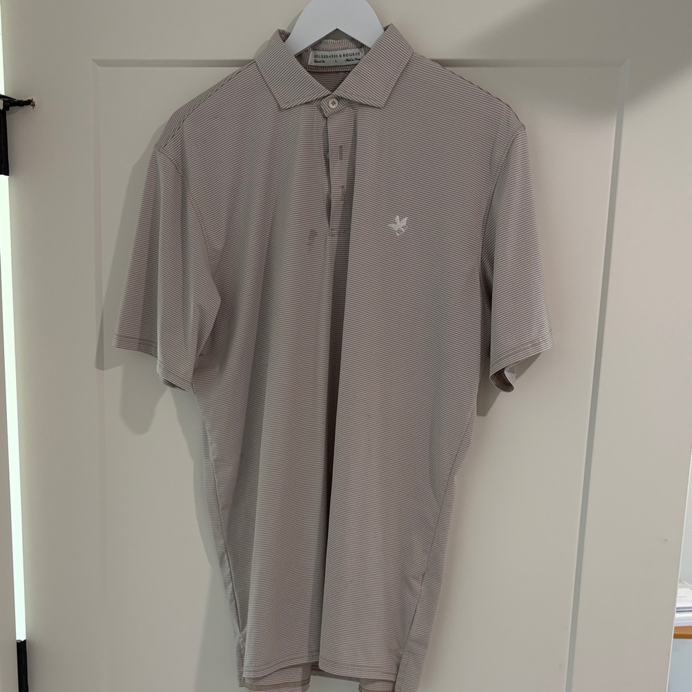 Holderness & Bourne Classic Gray Polo Shirt w/front discoloration